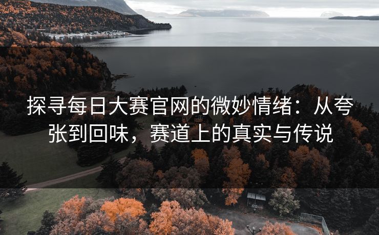探寻每日大赛官网的微妙情绪：从夸张到回味，赛道上的真实与传说